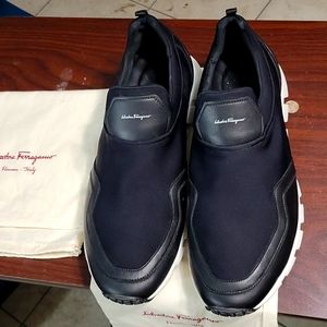 Salvatore Ferragamo Columbia Nero Calf Shoes 12M